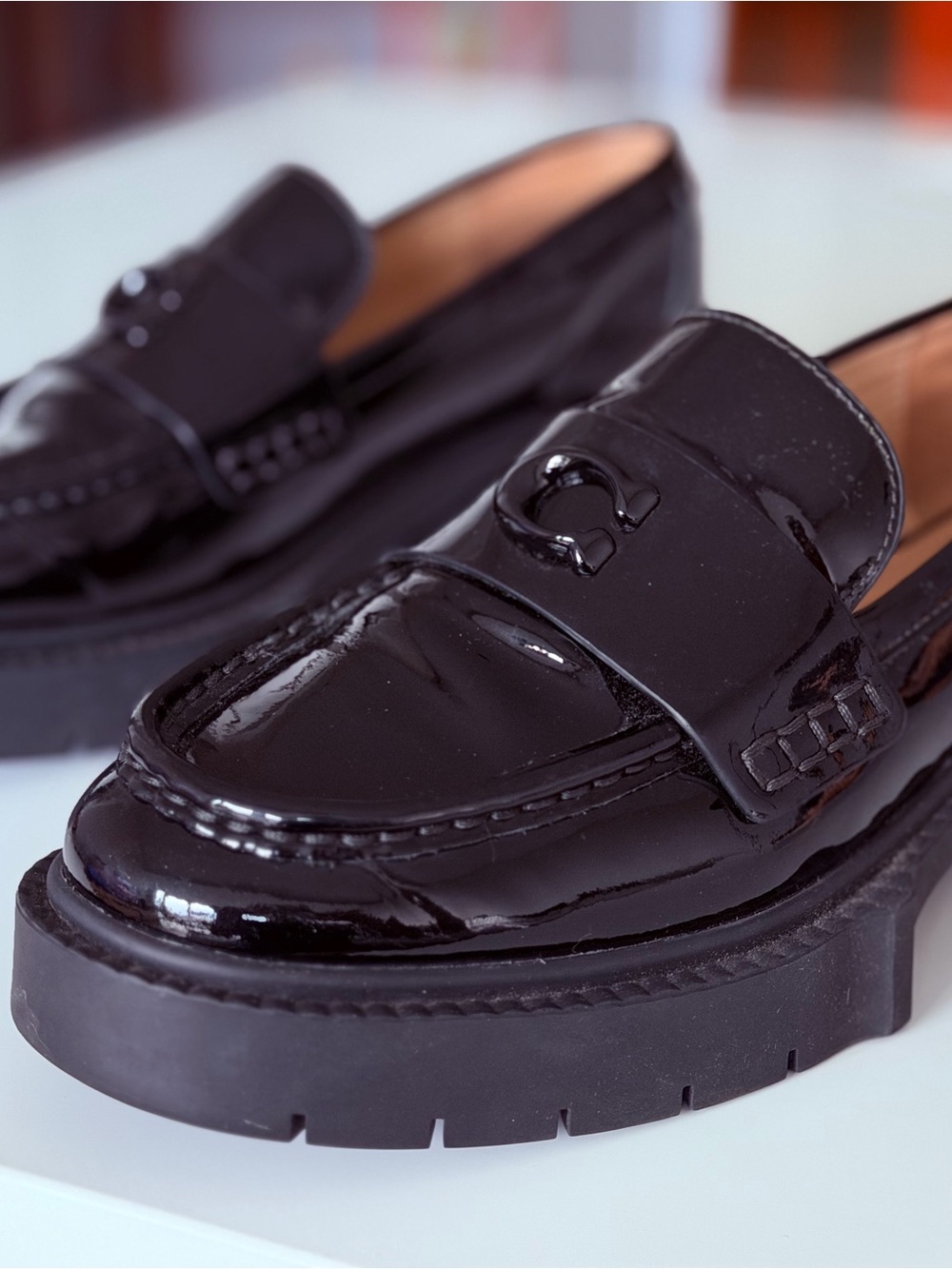 Coach Leah Loafers – Black Patent – Worn Once, Loved for 18 Months